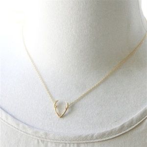 Antler Gold Color Pendant Necklace